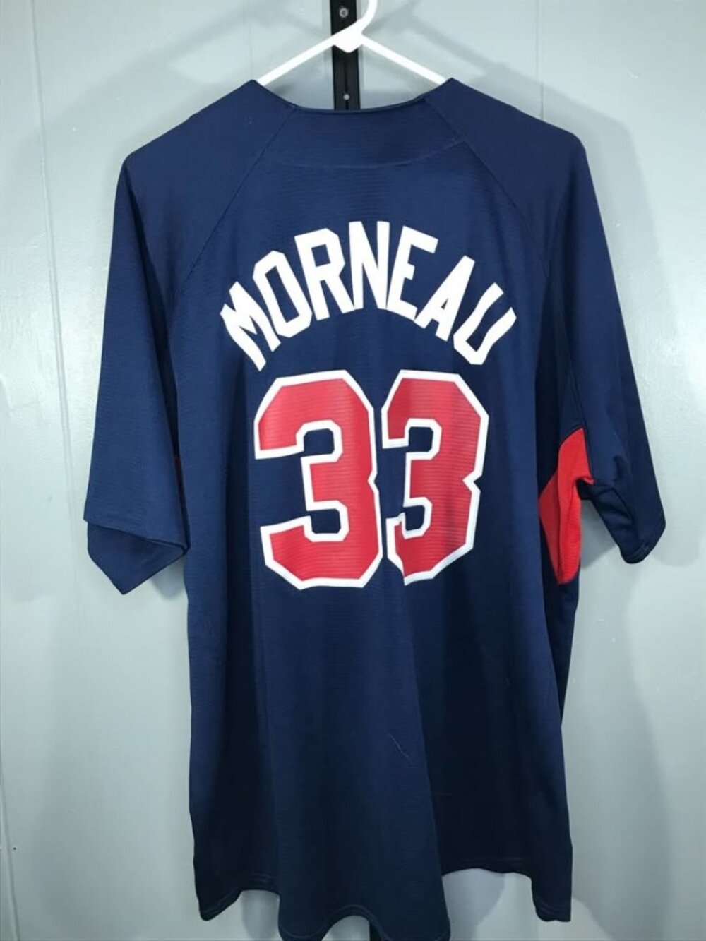 Justin Morneau Majestic Minnesota Twins Button up Baseball MLB Jersey sz XL/2XL